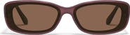 QUAY Vibe Check 62mm Small Square Sunglasses
