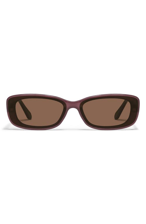 Quay Vibe Check 62mm Small Square Sunglasses In Brown