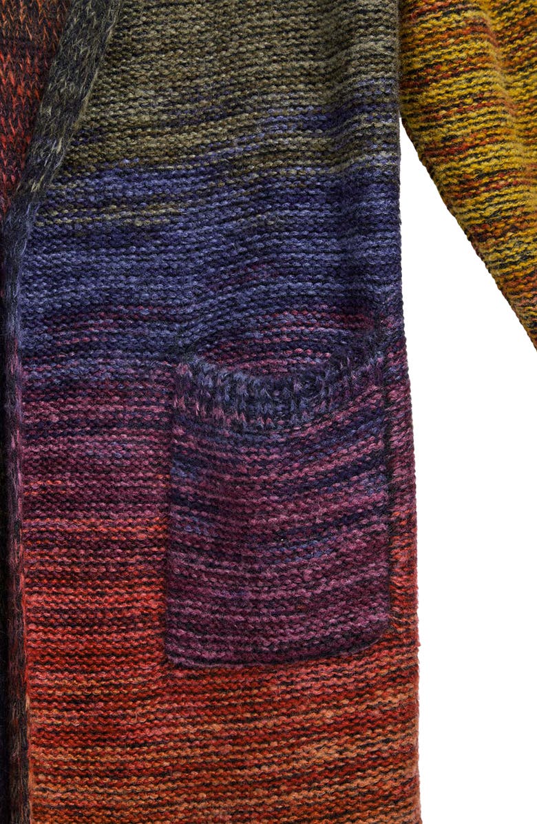 SAACHI Rainbow Longline Cardigan, Alternate, color, Rainbow Multi