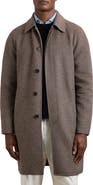 Reiss Morpeth Houndstooth Check Wool Blend Coat
