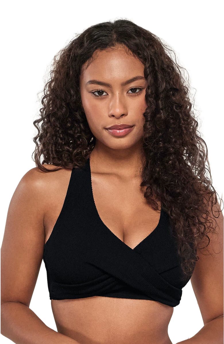 Pacifica by Sunsets Mirabella Bikini Swimsuit Top - F Cup, Alternate, color, Black Pacifica