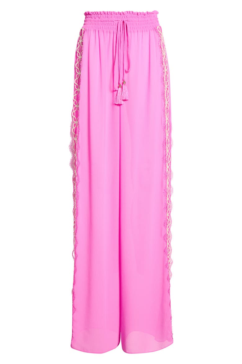 Athena Embellished Wide Leg Pants, Alternate, color, RADIANT PINK