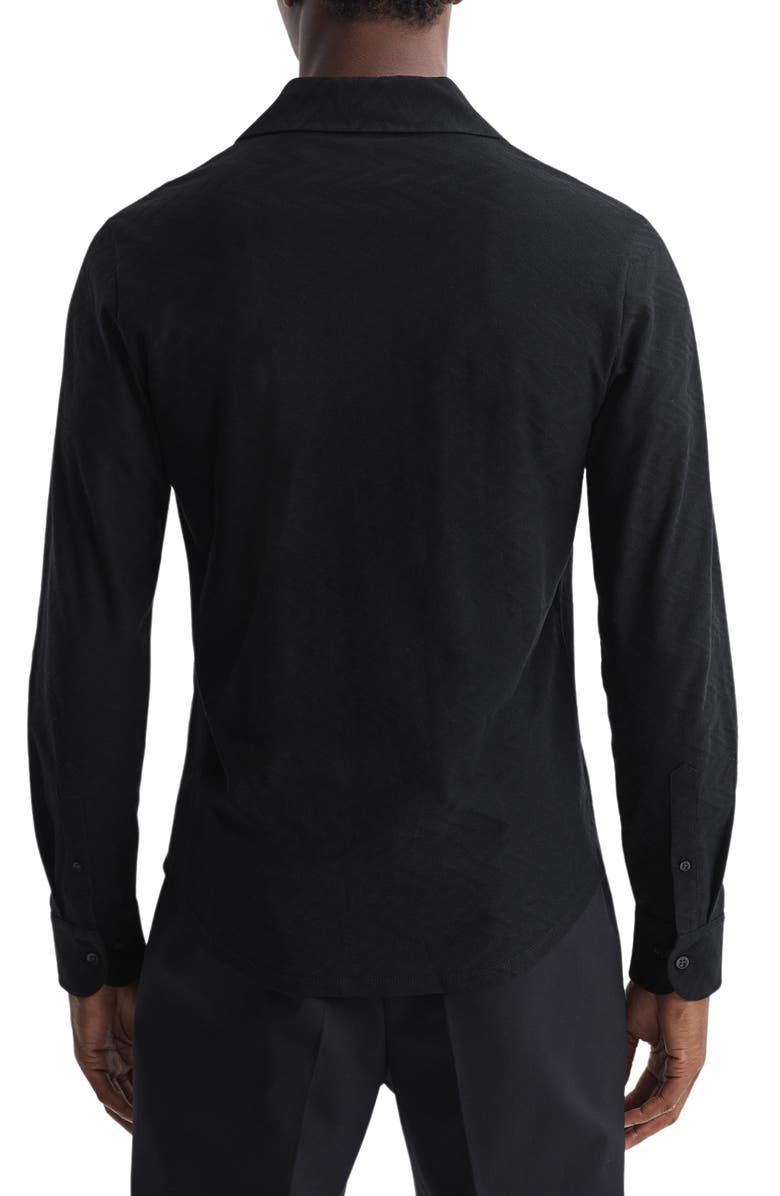 Reiss Ledger Notch Collar Button-Up Shirt, Alternate, color, 