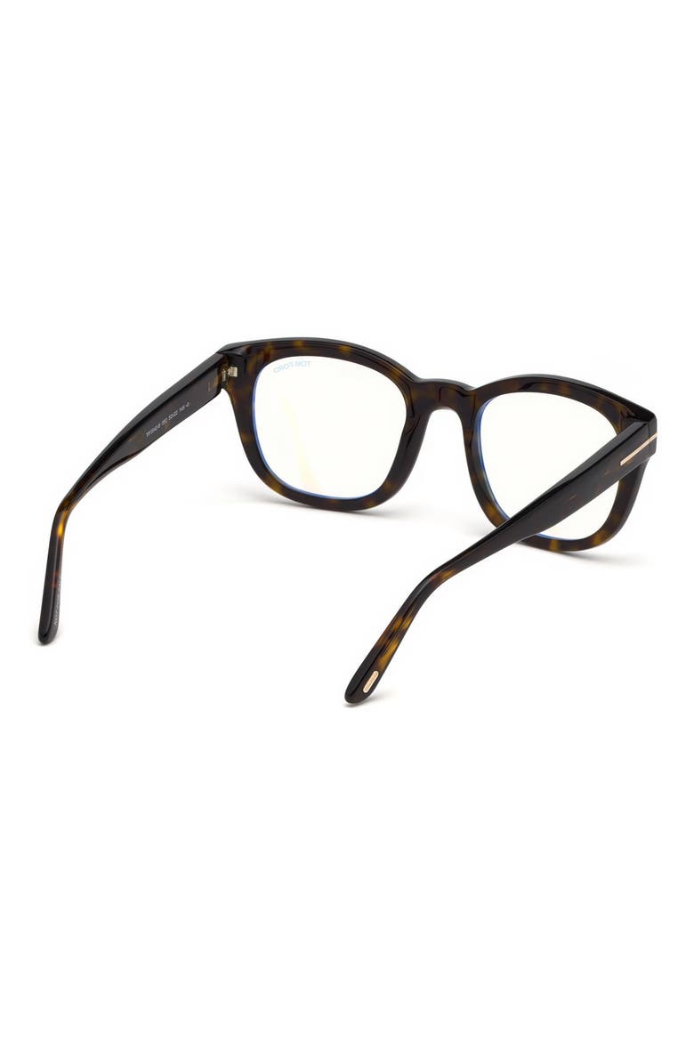 50mm Round Optical Glasses, Alternate, color, DARK HAVANA ROSE GOLD