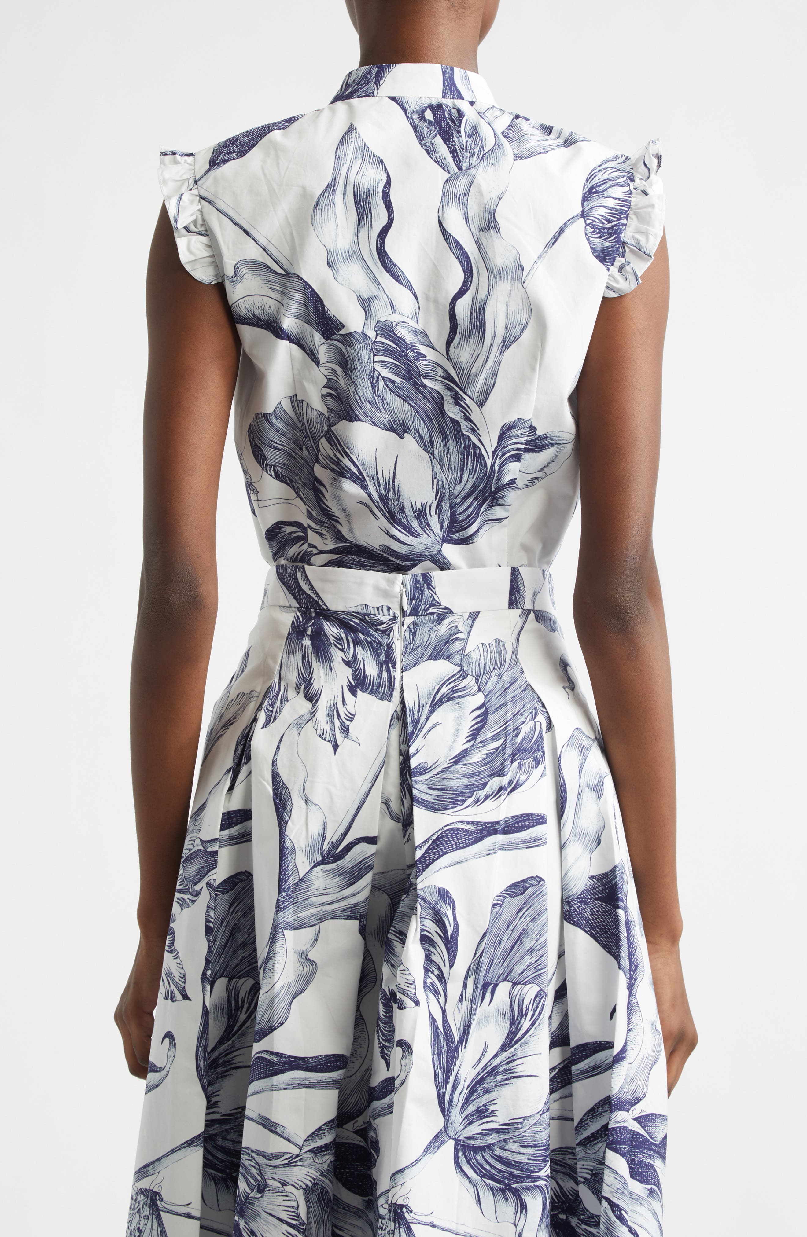 Print Sleeveless Cotton Shirt - image 2