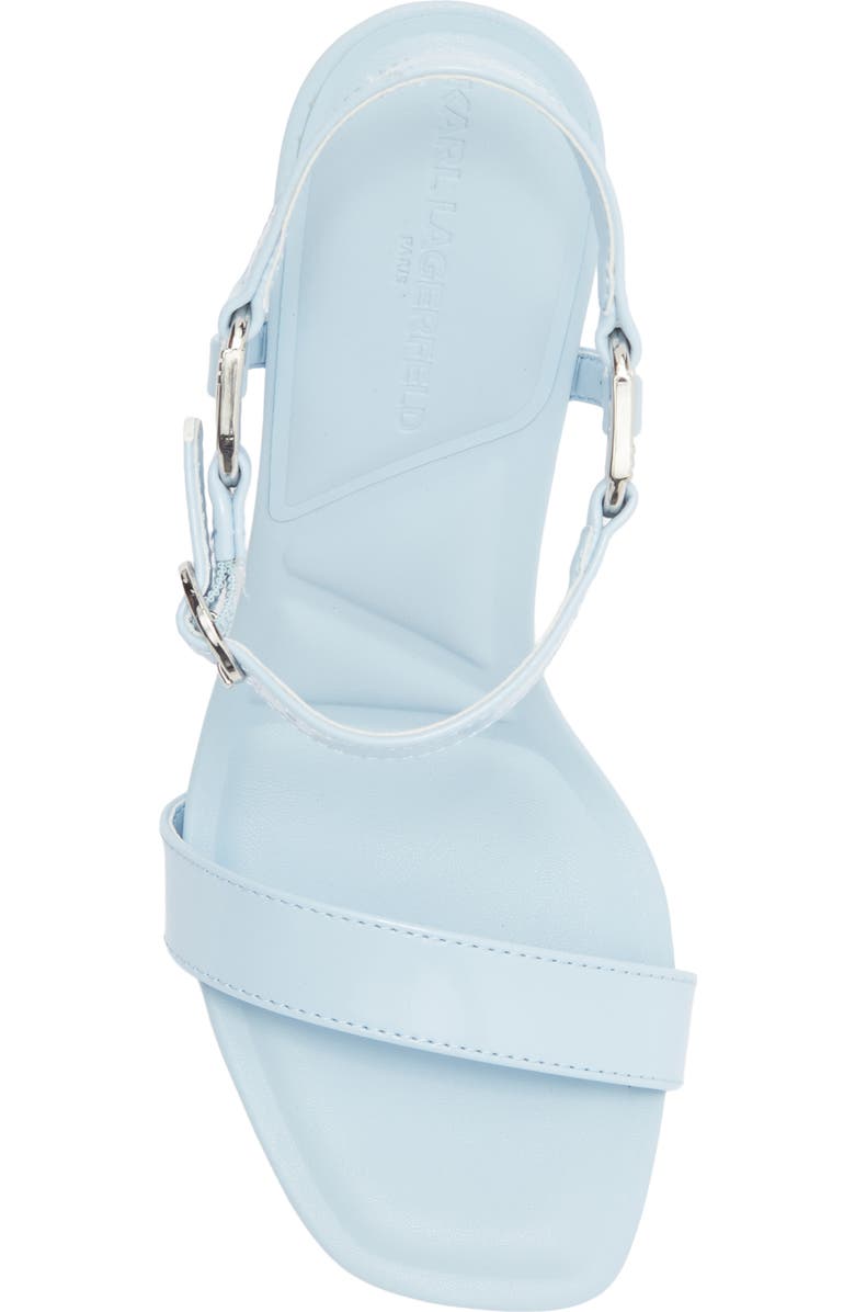 KARL LAGERFELD PARIS Cybil Ankle Strap Sandal, Alternate, color, Light Blue