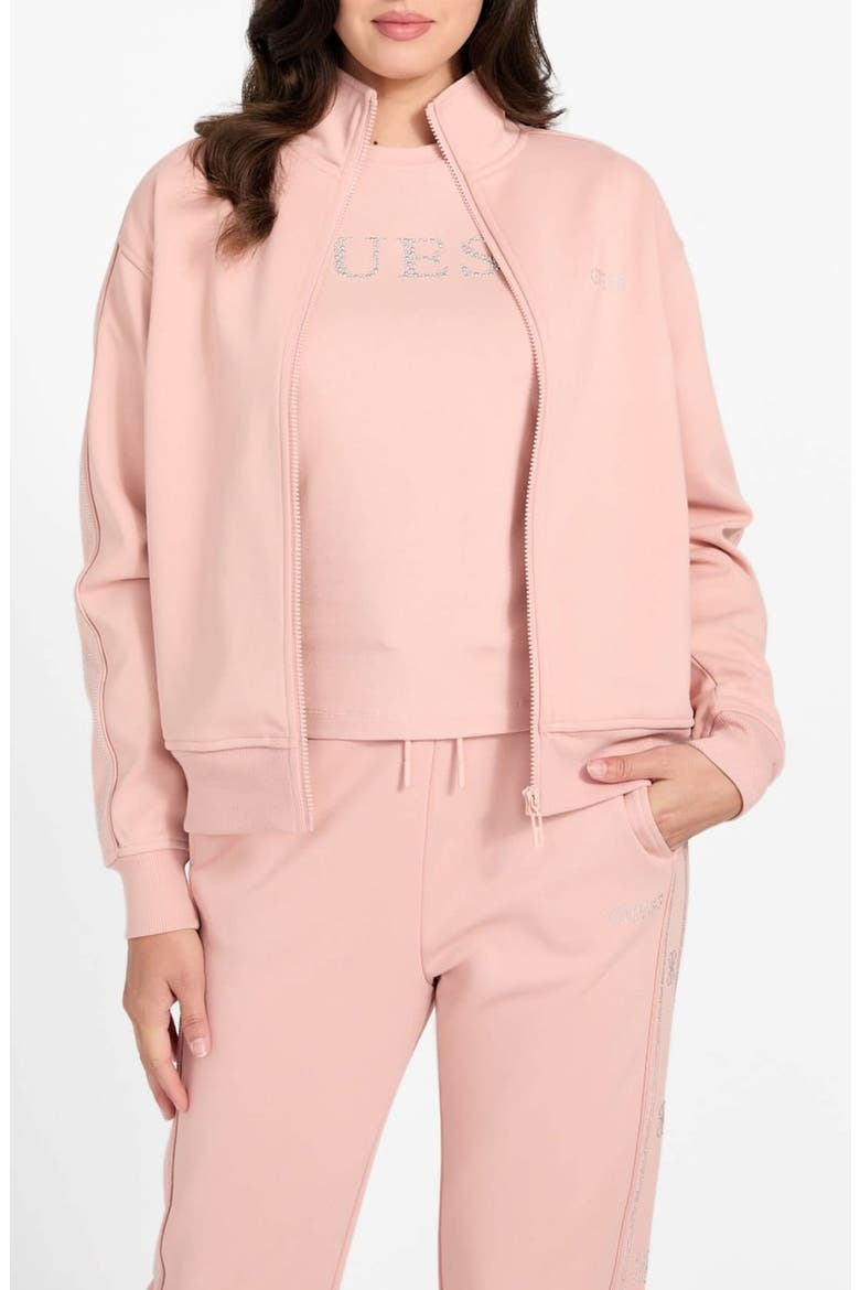GUESS Octavia High Neck Full Zip Sweatshirt (Women) | Nordstrom