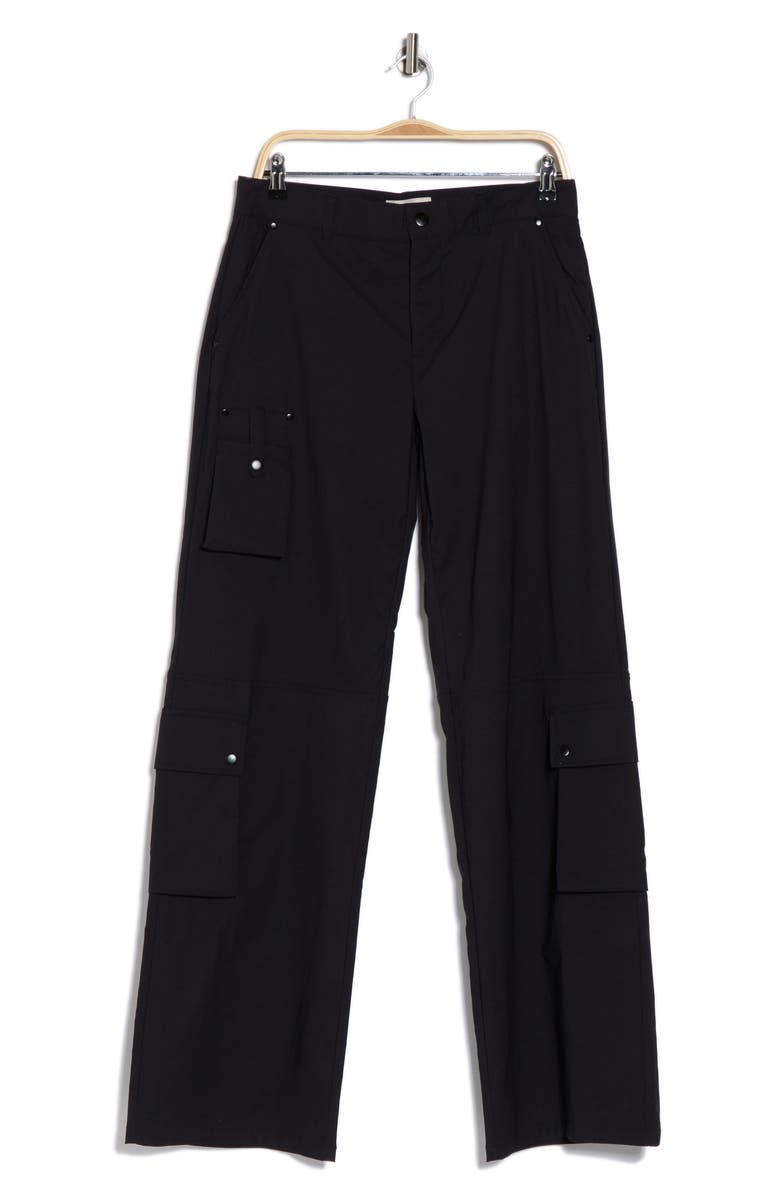 Faith Connexion Stretch Cargo Pants, Alternate, color, Black