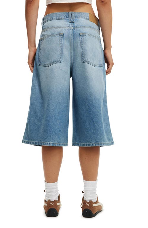 Cotton On 91 Baggy Denim Jort In Blue Haze