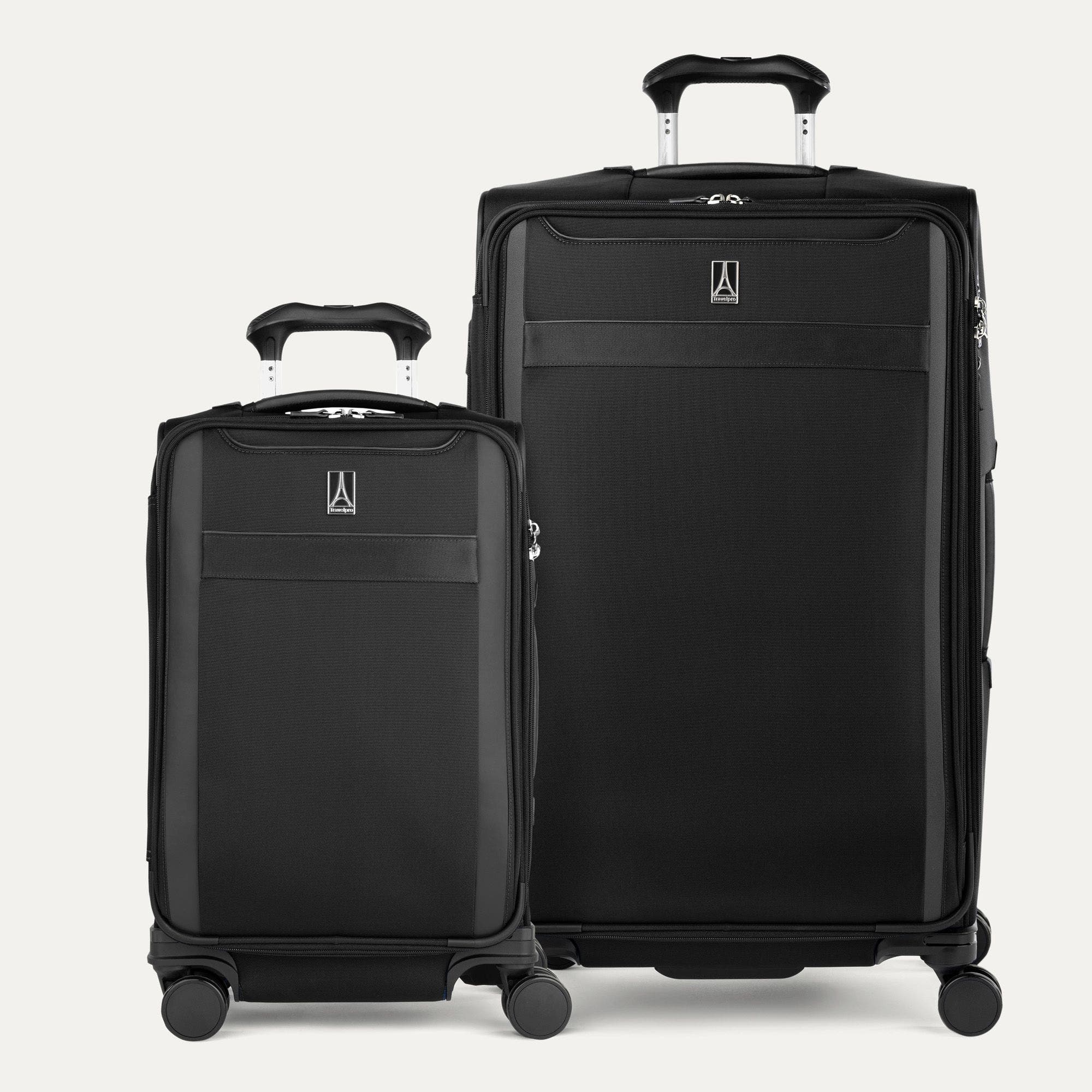 TRAVELPRO Versapack + Softside Carry On & Large Spinner Luggage Set, Main, color, Black