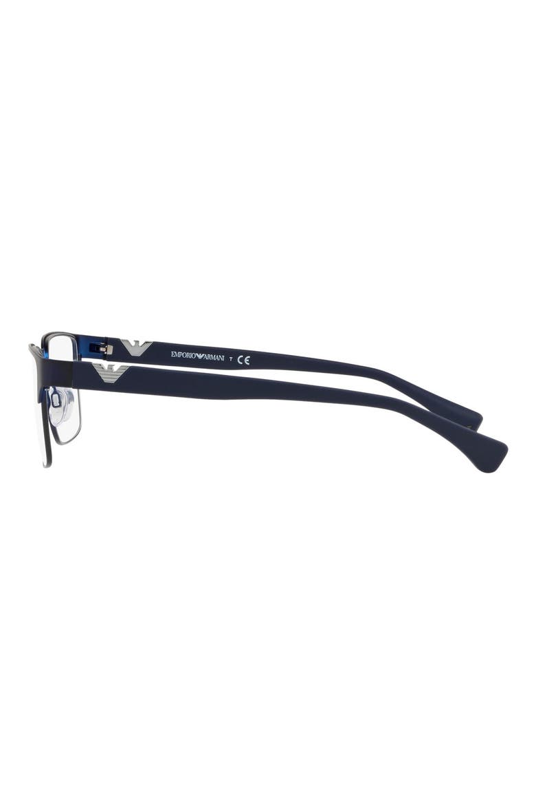 55mm Rectangular Optical Glasses, Alternate, color, MATTE BLUE