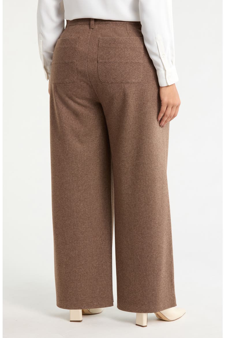 Whitney Skyrise Wide Leg Trousers, Alternate, color, SAND/ CACAO POWDER