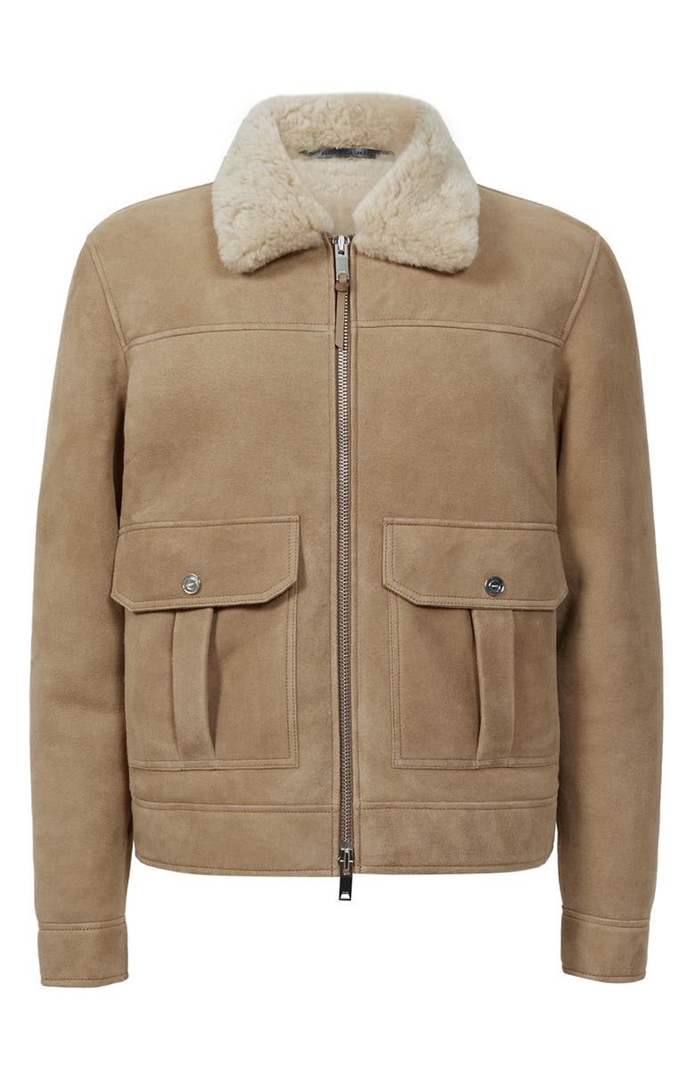 Reiss Roseberry Genuine Shearling & Suede Jacket, Alternate, color, 