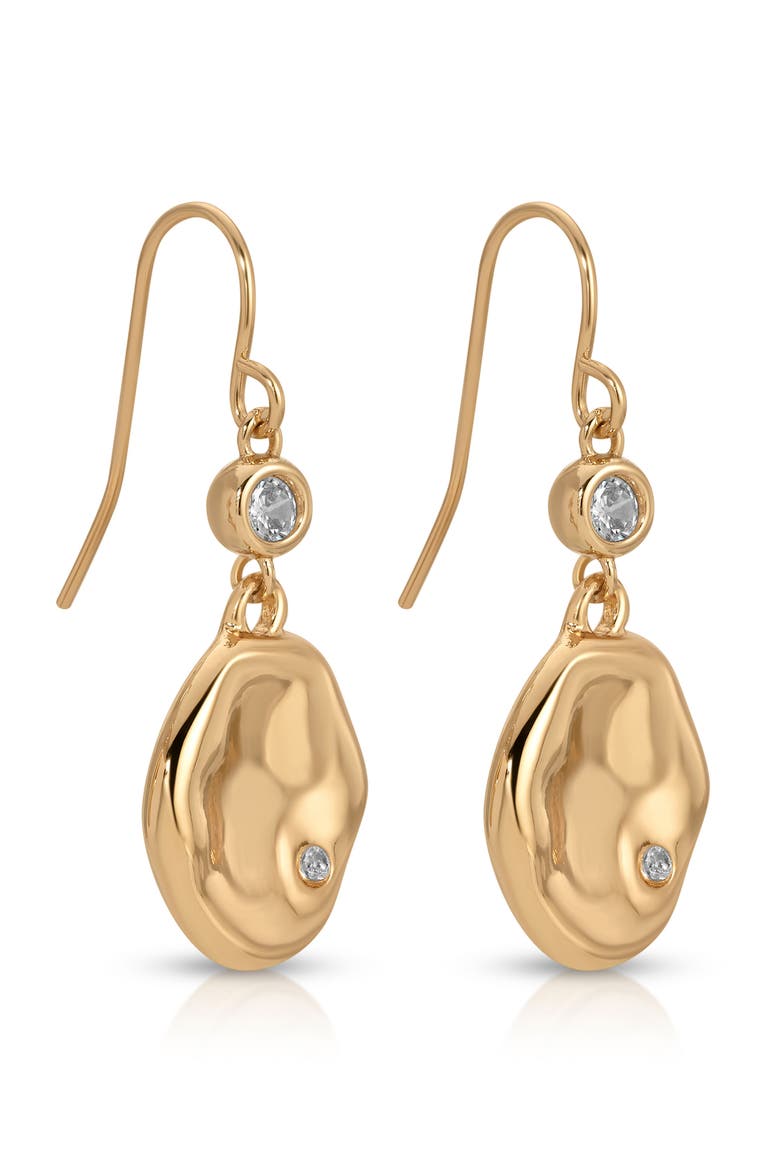 Circular Drop Earrings, Alternate, color, GOLD