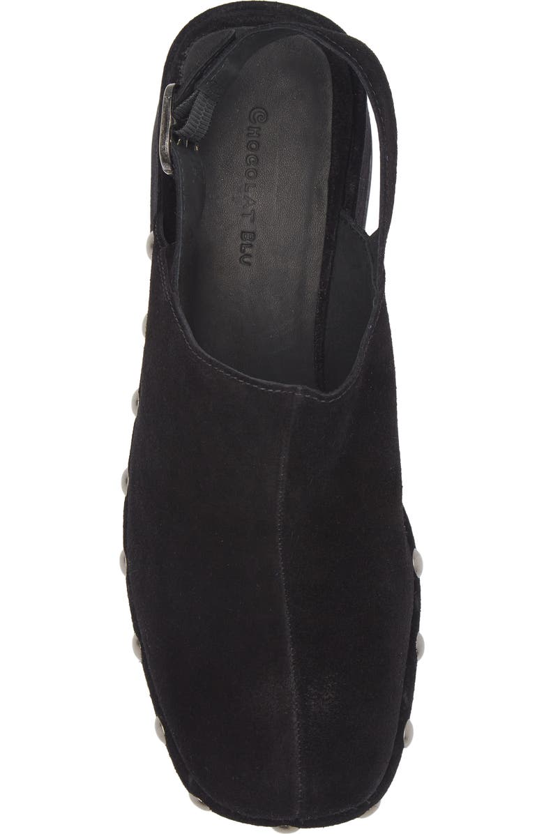 Chocolat Blu Harley Slingback Platform Clog, Alternate, color, Black Suede