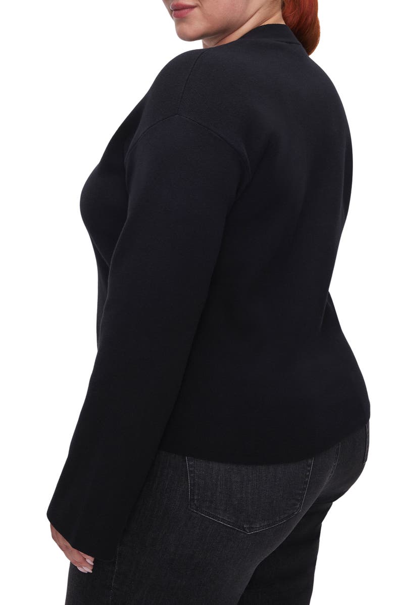 Good American Boxy Cotton Blend Sweater, Alternate, color,