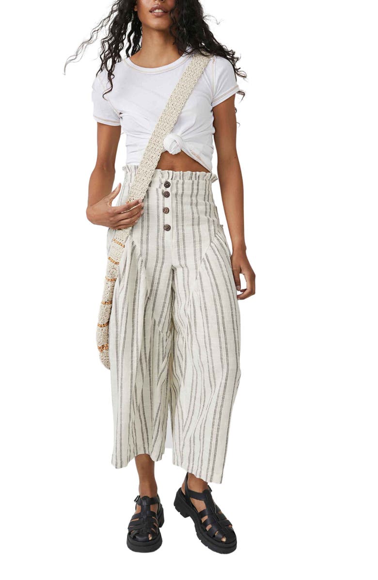 Free People free-est Poppy Stripe Wide Leg Pants, Alternate, color, 