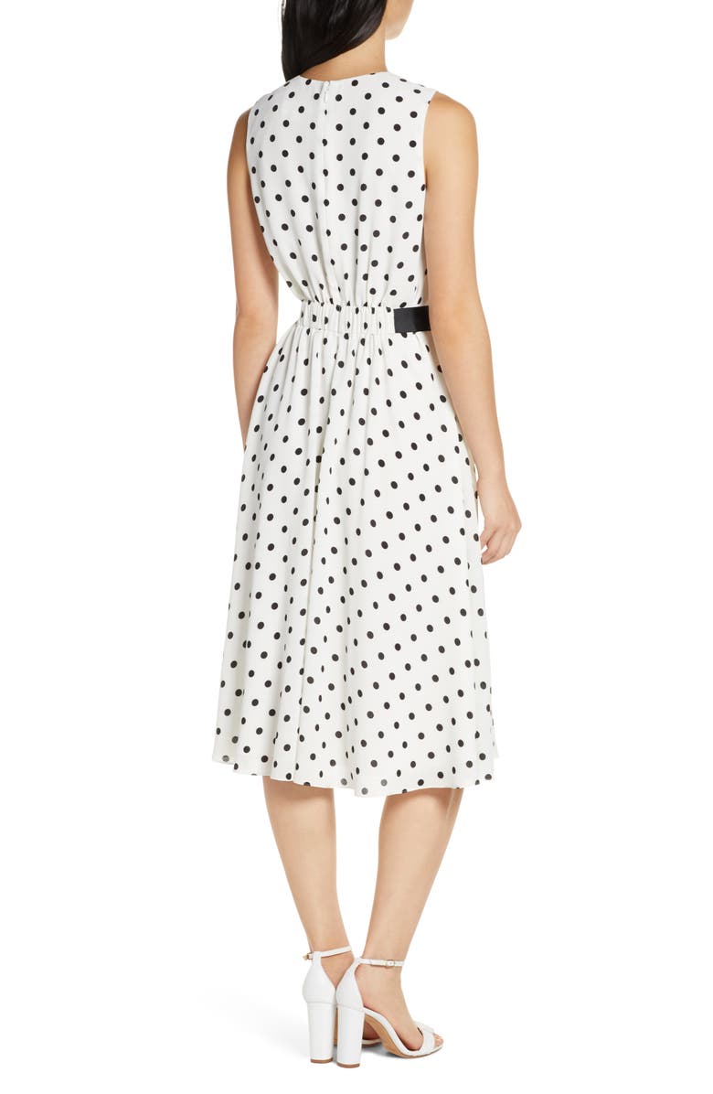 Harper Rose Polka Dot Fit & Flare Dress, Alternate, color, 