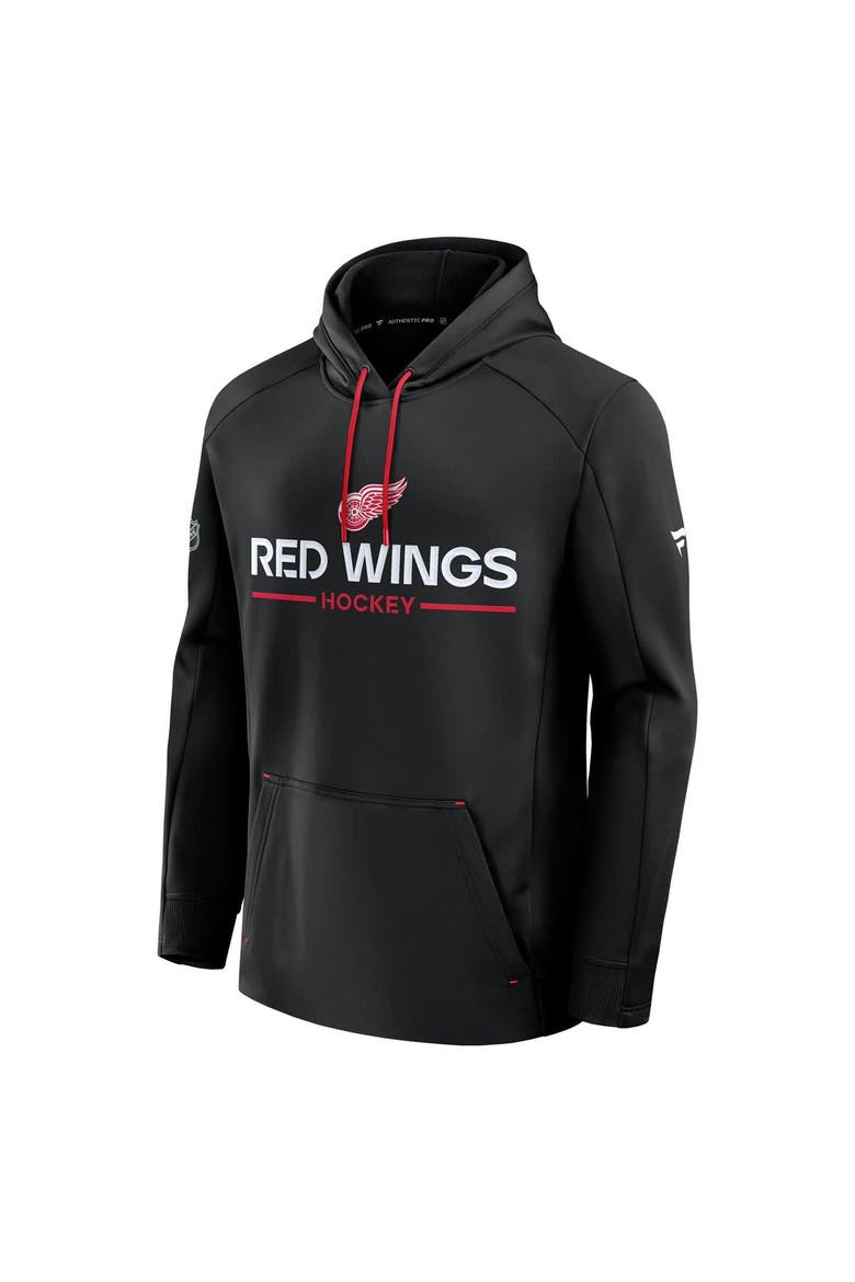 Men's Fanatics Black Detroit Red Wings Authentic Pro Rink Hoodie, Alternate, color, Black