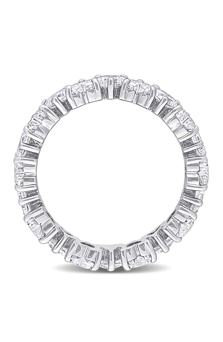 Julianna B. Moissanite Heart Eternity Ring, Alternate, color, Sterling Silver