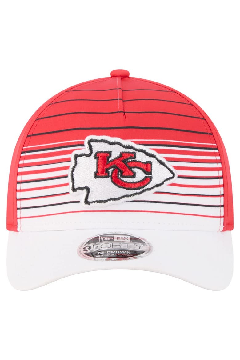 Men's New Era  White/Red Kansas City Chiefs Adventure Gradient 9FORTY M-Crown A-Frame Adjustable Hat, Alternate, color, White