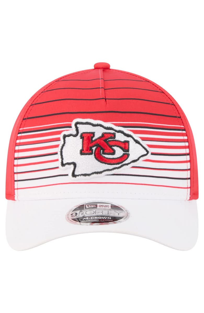 New Era Men's New Era White/Red Kansas City Chiefs Adventure Gradient 9FORTY M-Crown A-Frame Adjustable Hat, Alternate, color, White