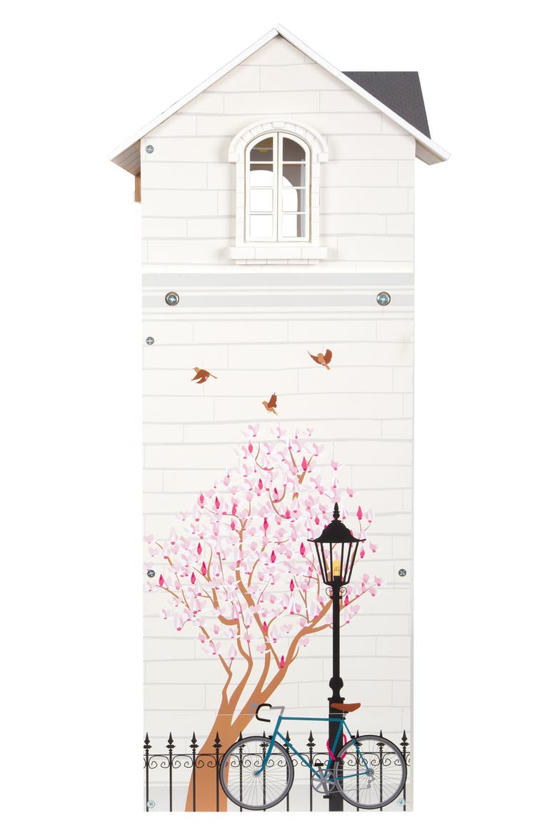 Iconic 3-Story Wooden Dollhouse Set, Alternate, color, MULTI