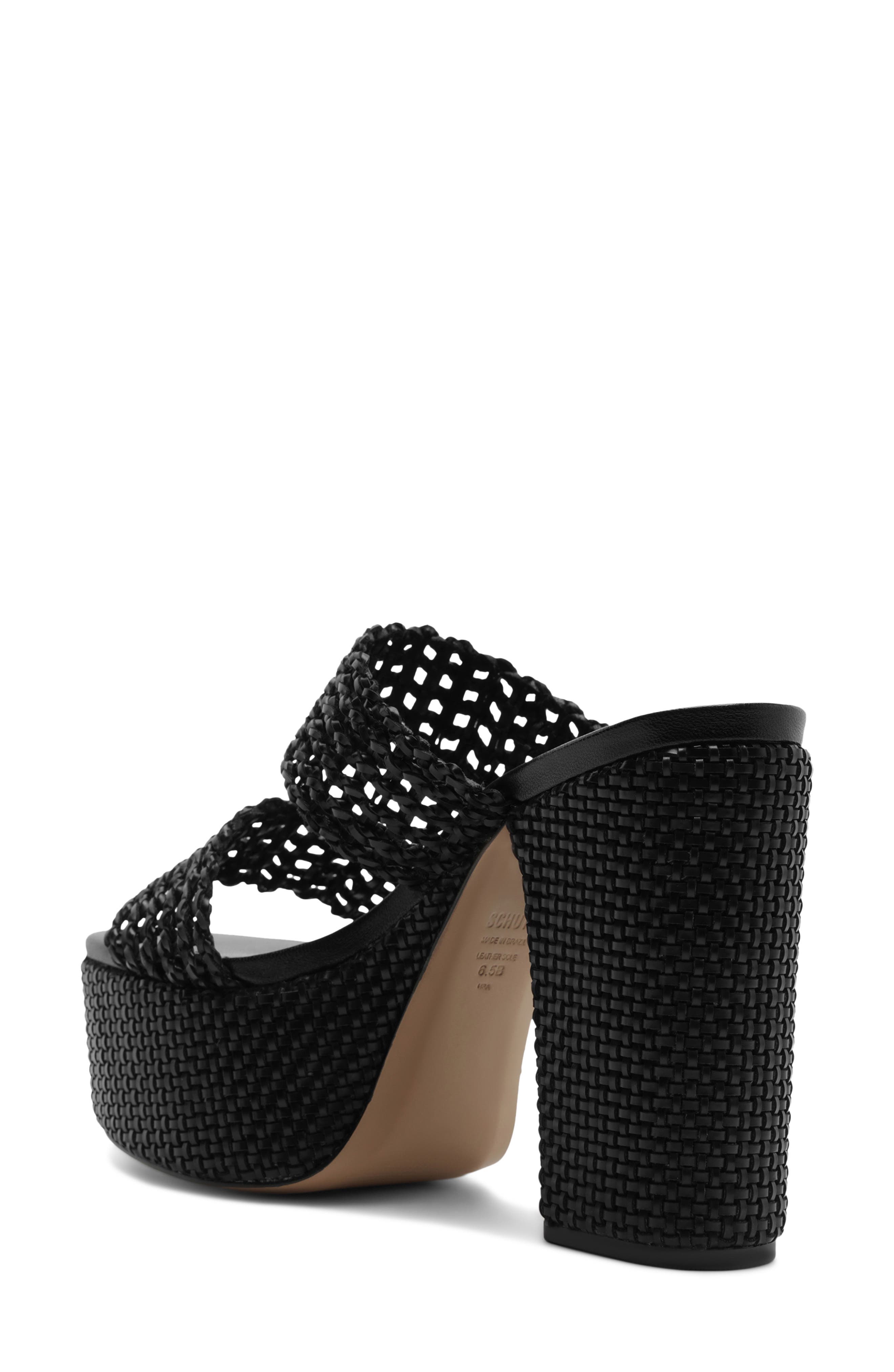 Schutz Aberdeen Platform Sandal, Alternate, color, Black