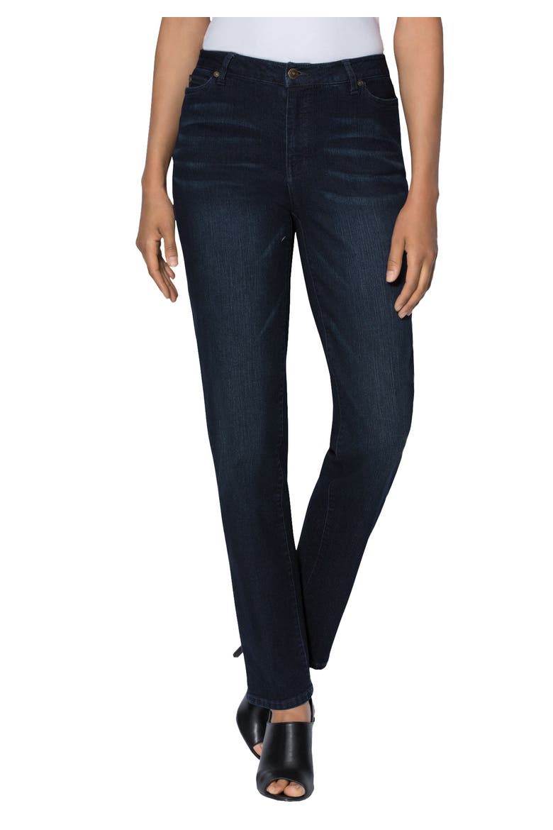 Plus Size 24/7 Stretch Straight Leg Jean, Main, color, DARK WASH
