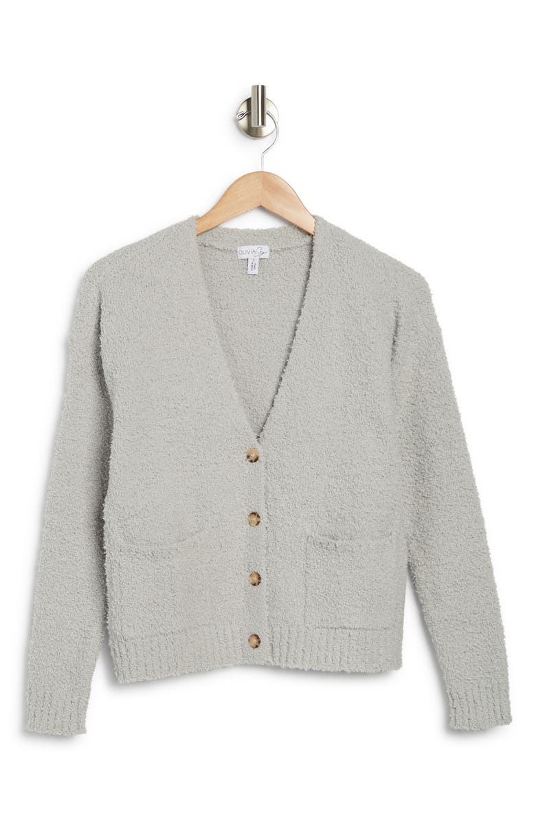 Olivia Sky Teddy Yarn Button-Up Cardigan, Alternate, color,