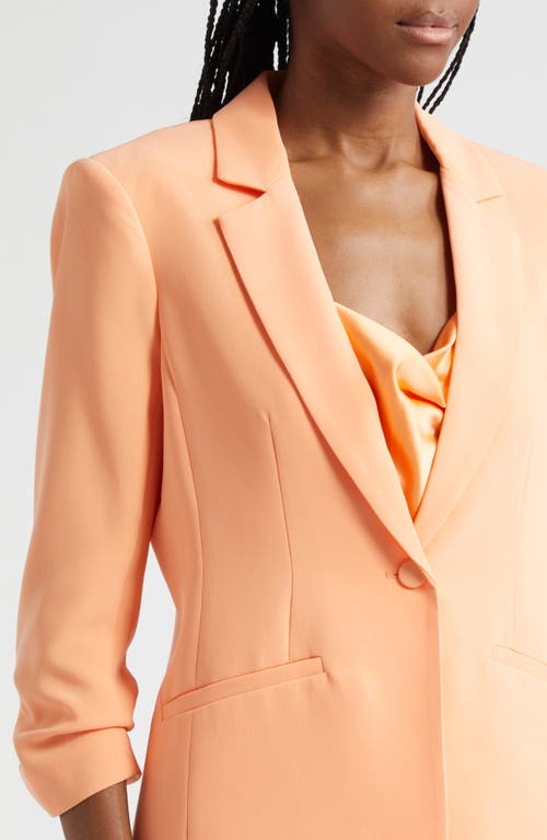 Cinq À Sept Khloe Crepe 3/4-sleeve Blazer In Marmalade