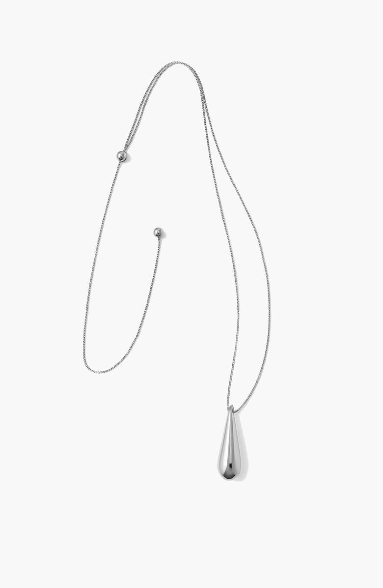 YOJ Eos Teardrop Necklace, Alternate, color, Silver