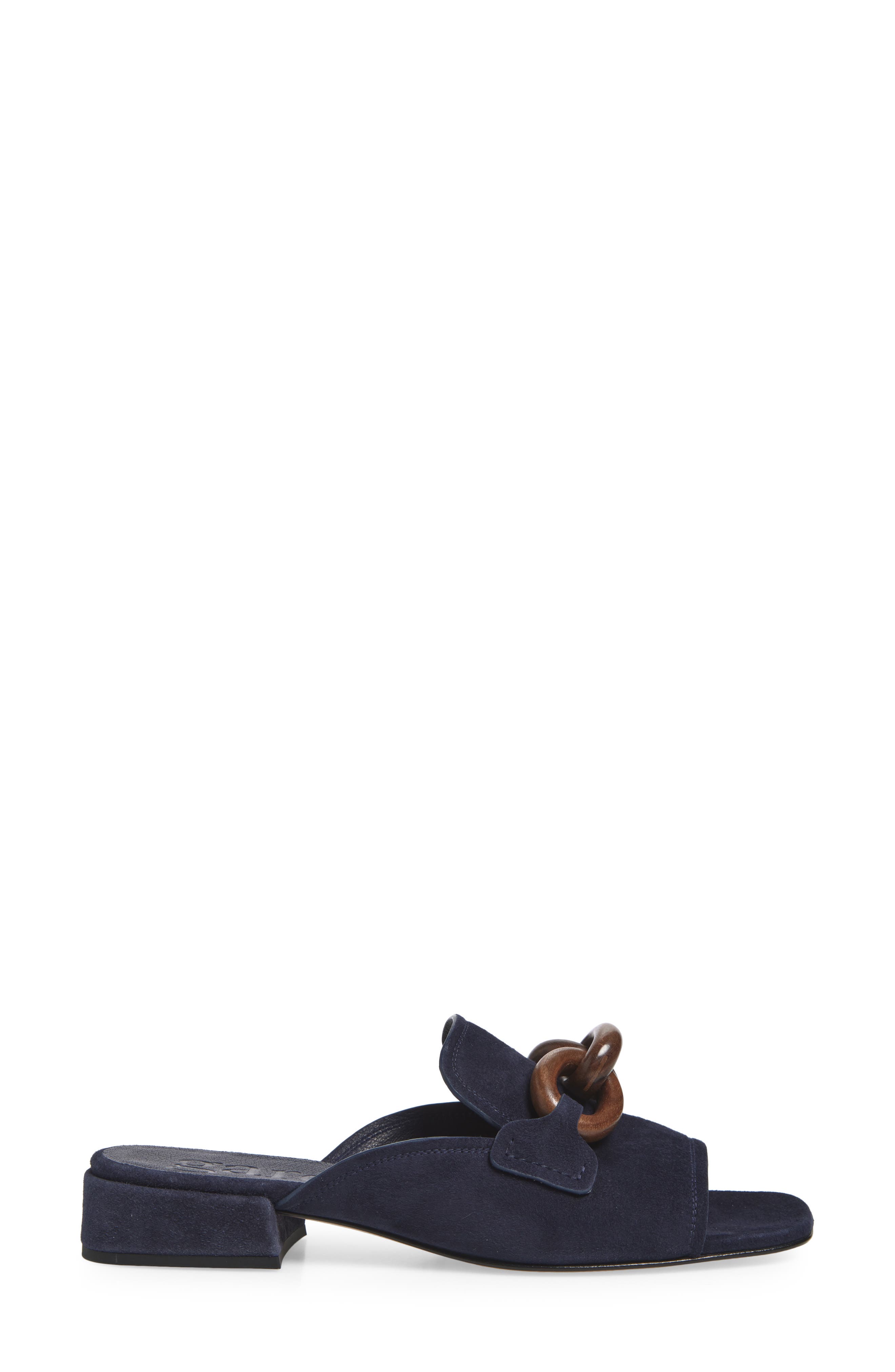 Pedro Garcia Enna Slide Sandal, Alternate, color, Navy Plush Suede-Walnut