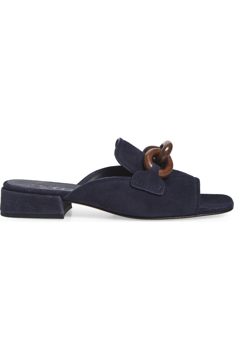 Pedro Garcia Enna Slide Sandal, Alternate, color, Navy Plush Suede-Walnut