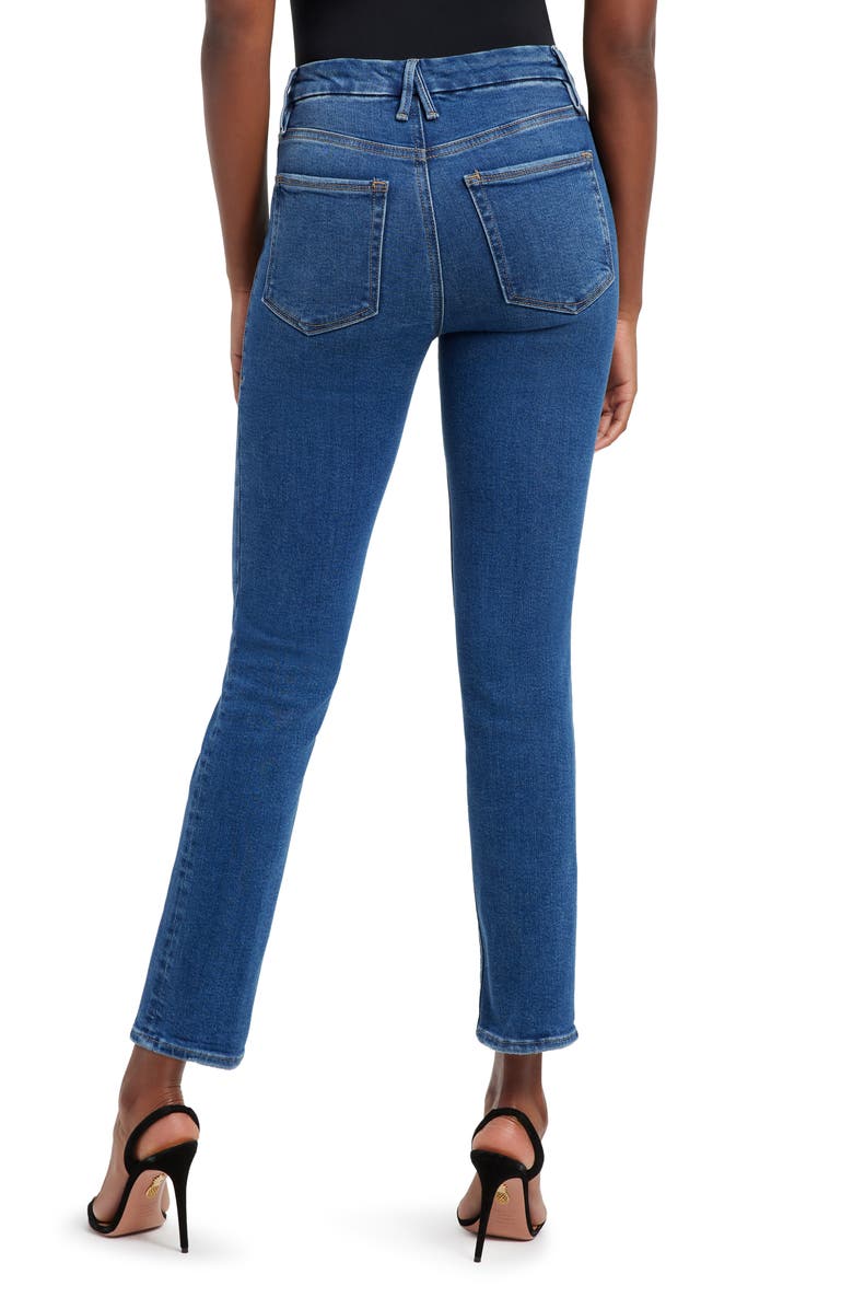 Good American Good Straight Leg Jeans, Alternate, color, Indigo271