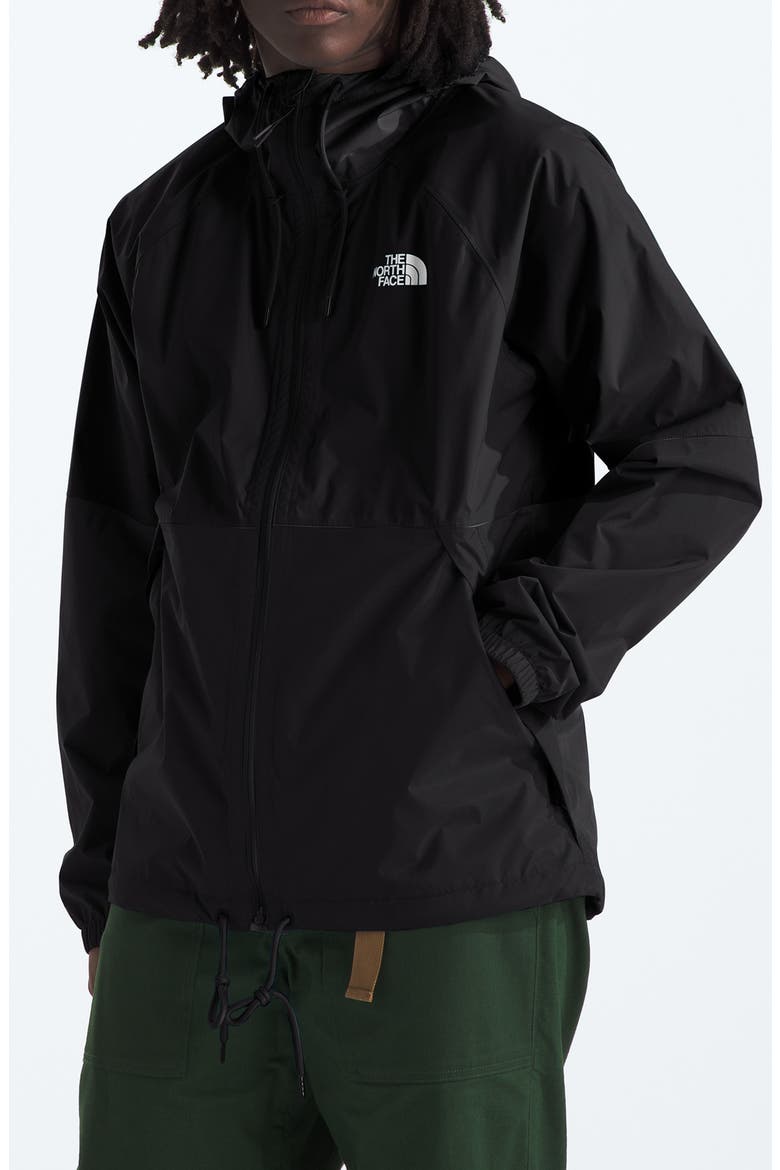 Antora Waterproof Rain Hoodie, Main, color, TNF BLACK-NPF
