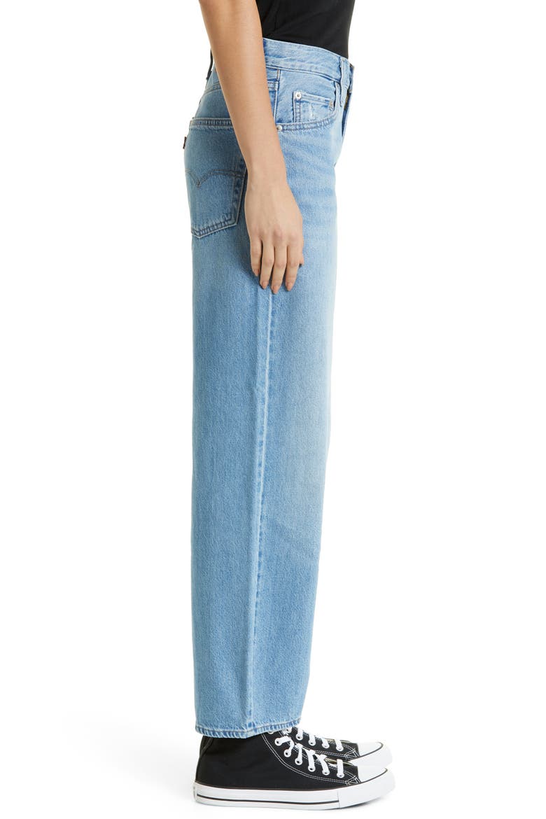 Women's Ripped Baggy Dad Jeans, Alternate, color, IN THE MIDDLE W DAMAGE