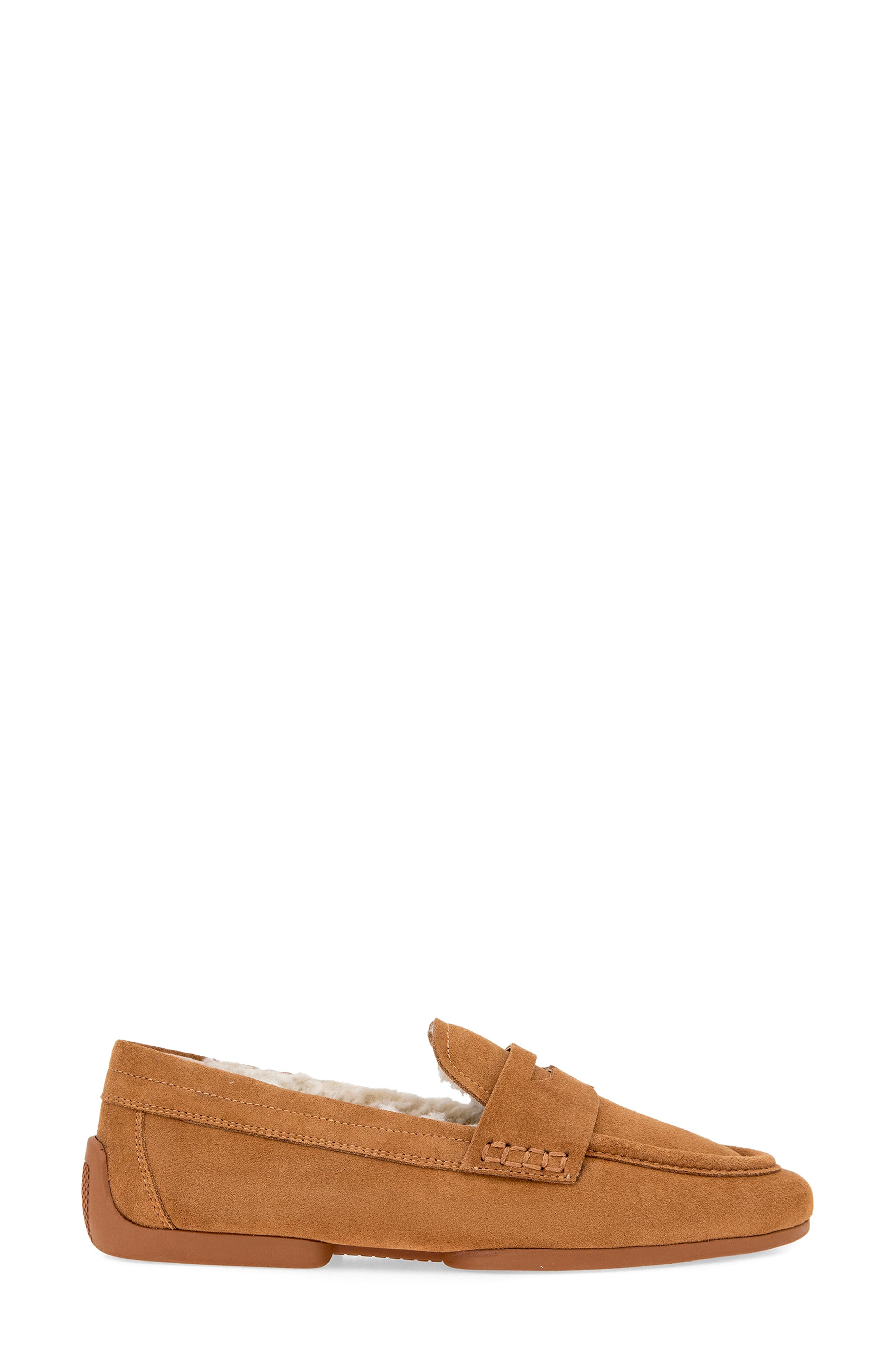 Splendid Max Faux Shearling Lined Loafer, Alternate, color, Caramel