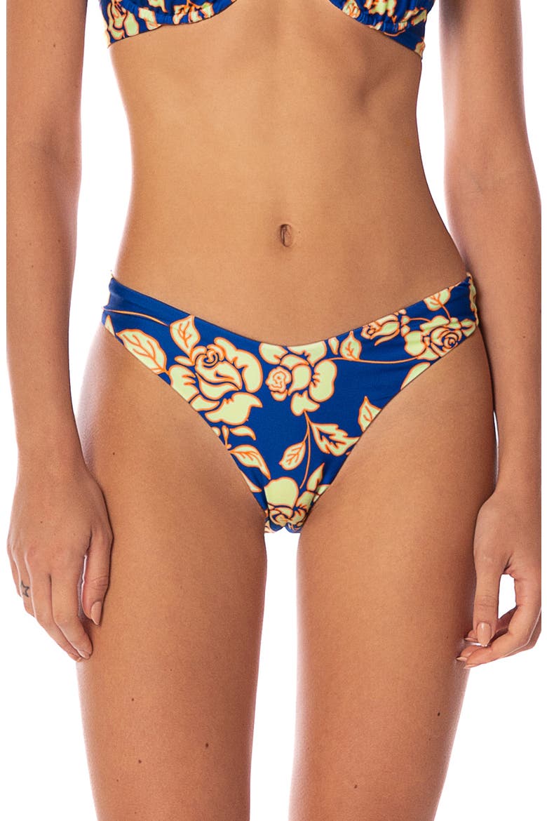 Cobalt Flora Splendour Reversible Bikini Bottoms, Main, color, BLUE