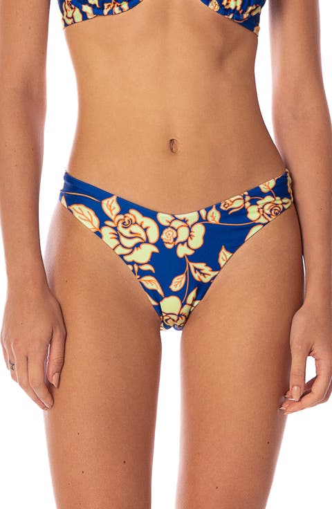 Cobalt Flora Splendour Reversible Bikini Bottoms