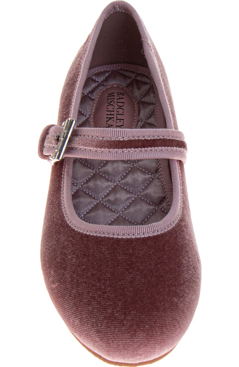 BADGLEY MISCHKA Ballerina Mary Jane Flat, Alternate, color, Pink Velvet