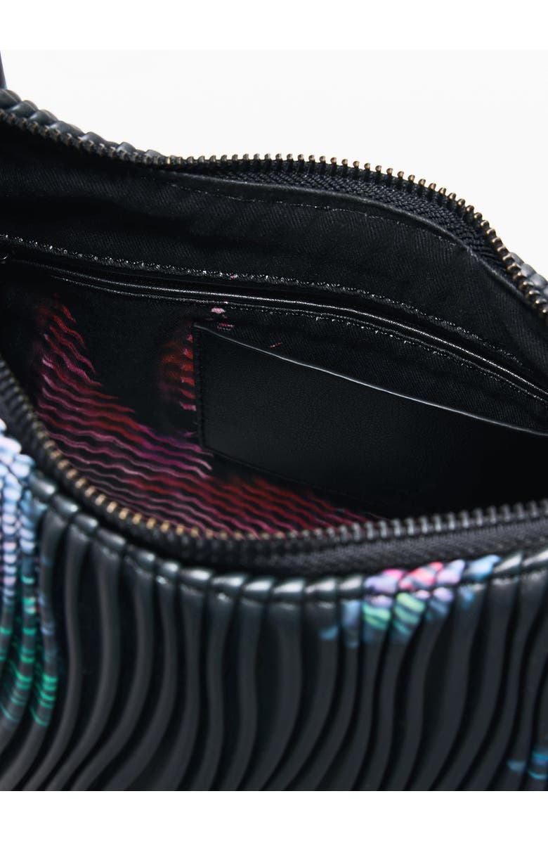 Desigual Faux Leather Shoulder Bag, Alternate, color, Black