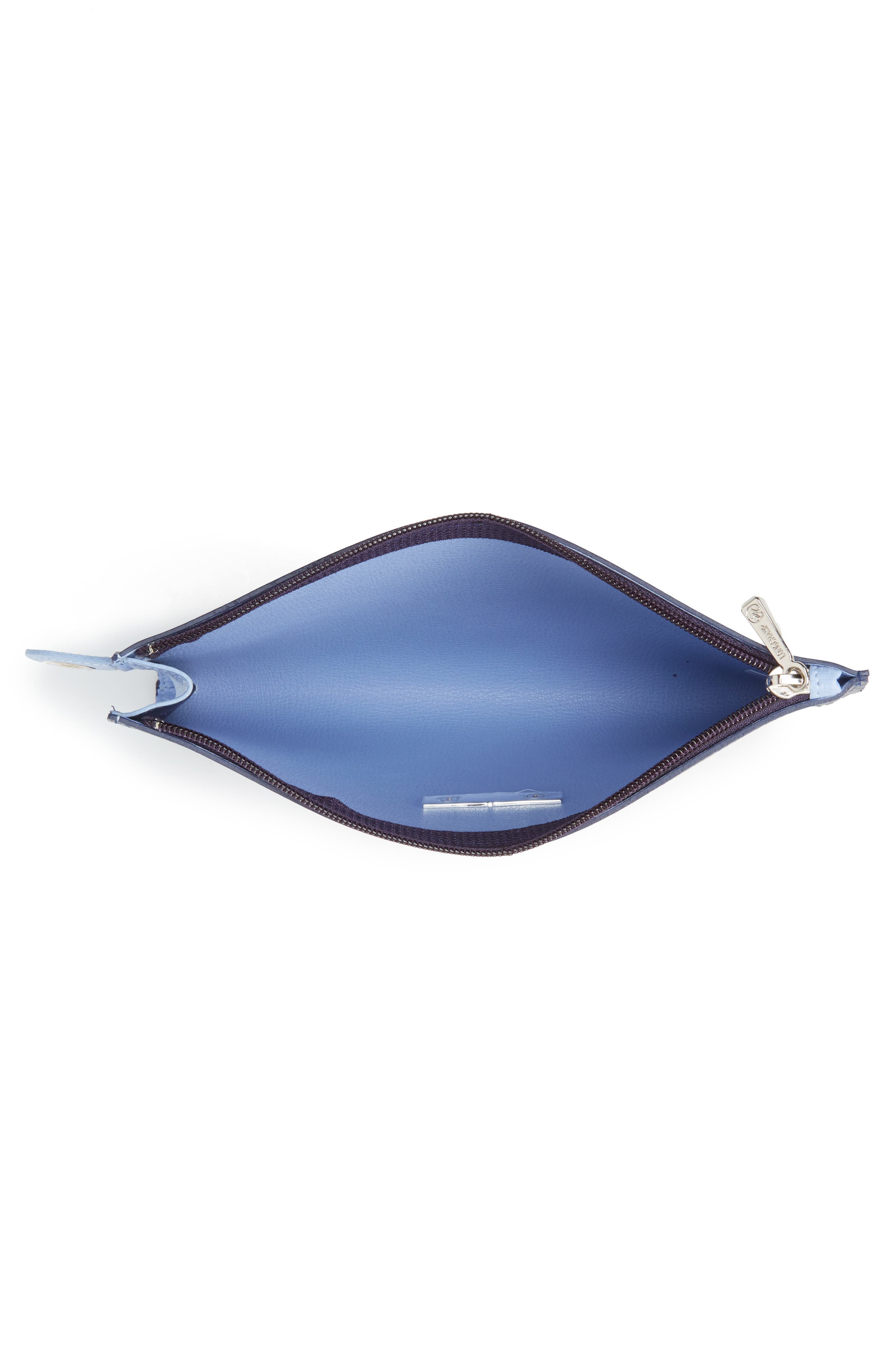 Roseau Flat Cosmetics Case, Alternate, color, NAVY