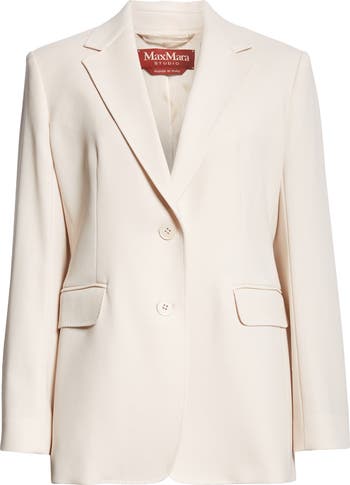 【関税込み】max mara ANAGNI' BLAZER Slim-fit compact jersey blazer, black | 