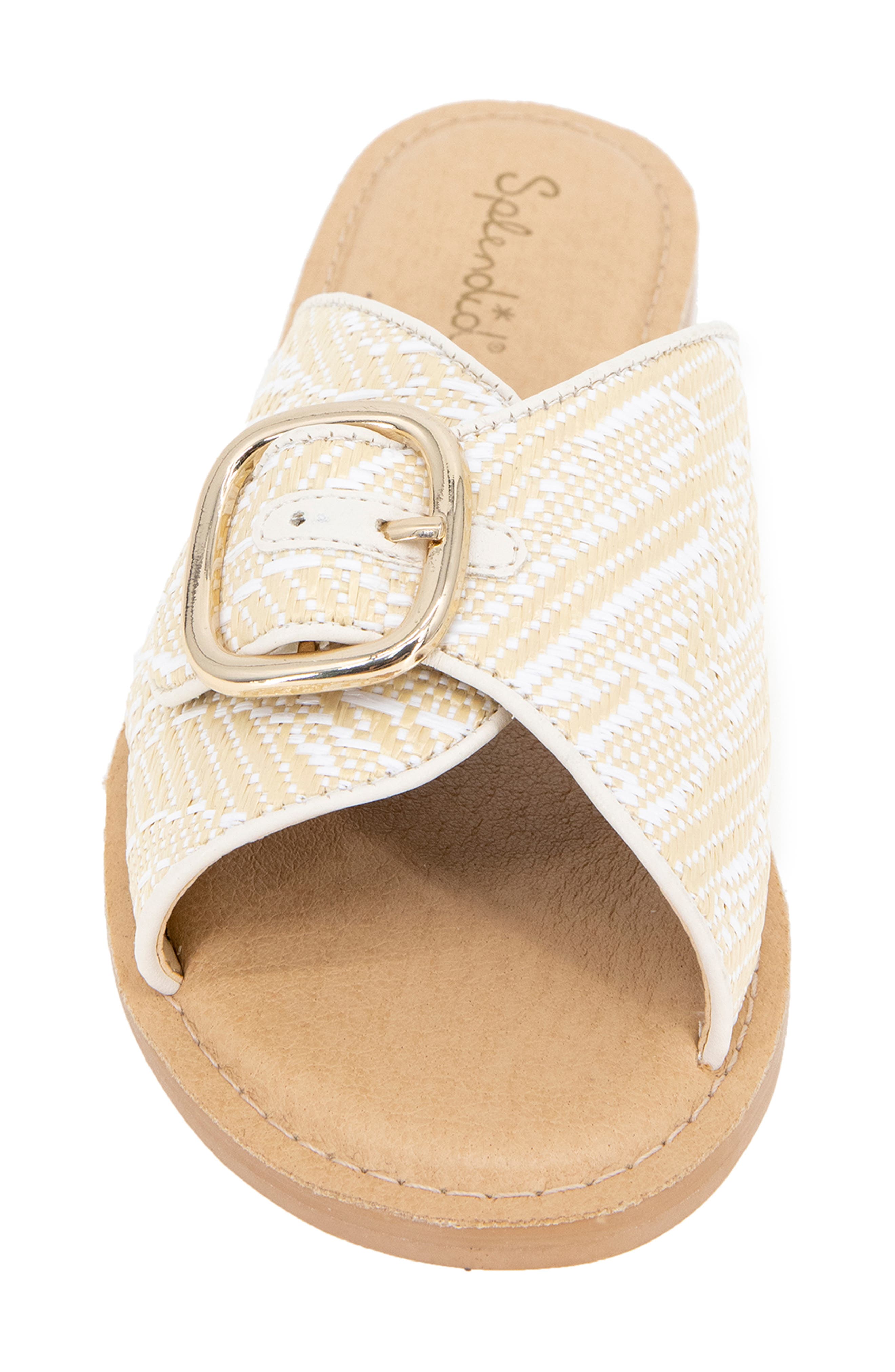 Splendid Sandy Raffia Slide Sandal, Alternate, color, White Raffia