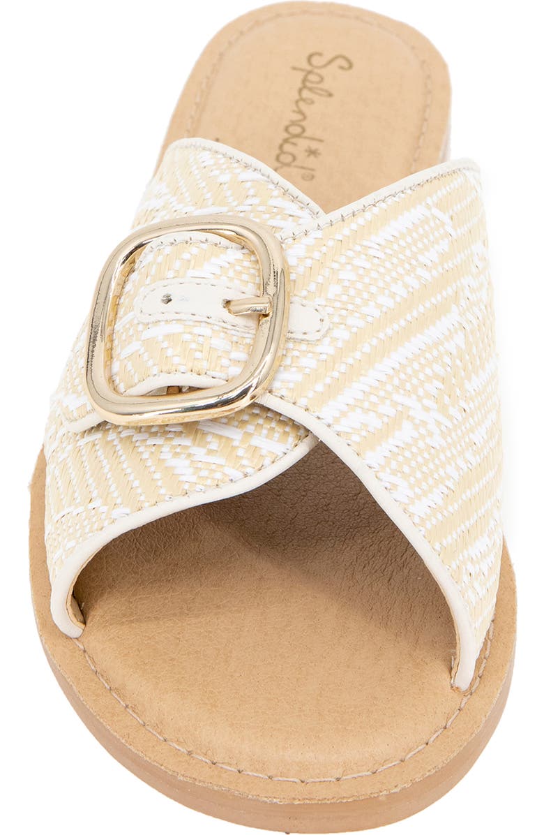 Splendid Sandy Raffia Slide Sandal, Alternate, color, White Raffia