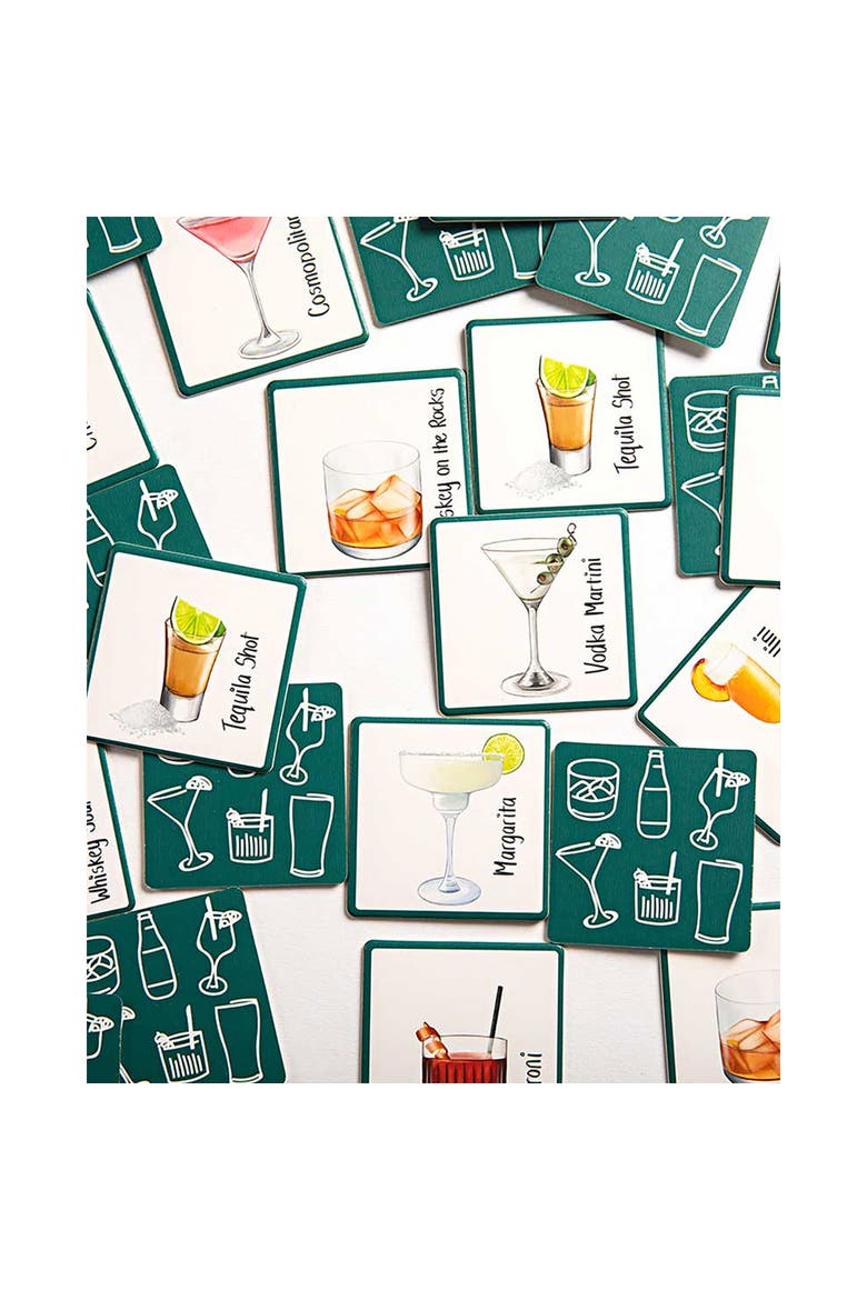 Alcoholic Drinks Memory Game, Adults Party Game, Alternate, color, Multicolored