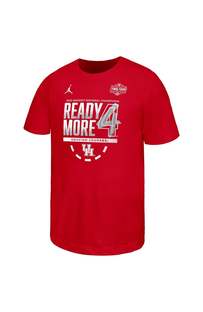 Jordan Brand Youth Jordan Brand  Red Houston Cougars 2025 NCAA Men's Basketball Tournament March Madness Final Four Locker Room T-Shirt, Alternate, color, 
