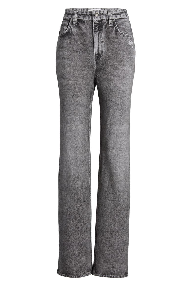 rb Miramar Shea Relaxed Straight Cotton Terry Sweatpant Jeans, Alternate, color, RAVEN