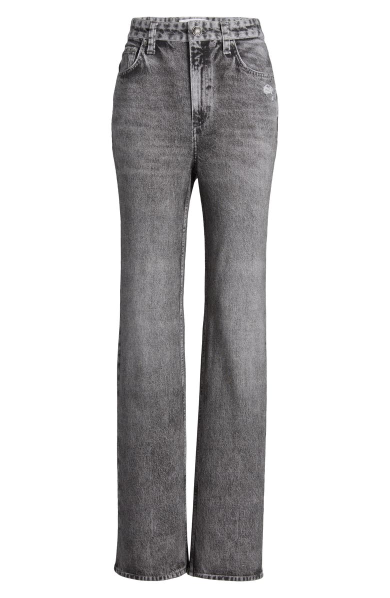rag & bone Miramar Shea Relaxed Straight Cotton Terry Sweatpant Jeans, Alternate, color, Raven